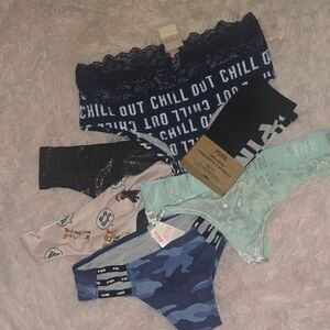 VS PINK Assorted Women's Panties Set AND Crew Socks.